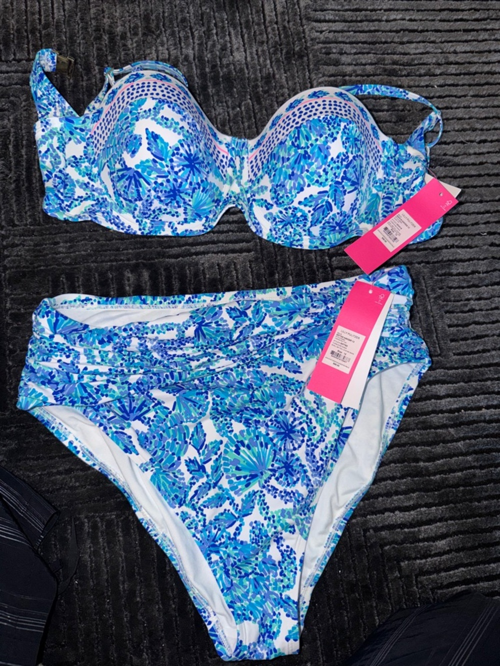 Lilly Pulitzer Blue & Aqua Floral Underwire Bikini Set